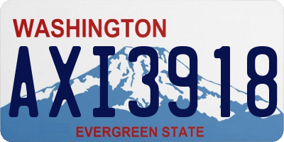 WA license plate AXI3918