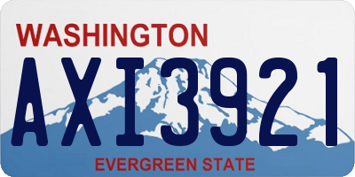WA license plate AXI3921