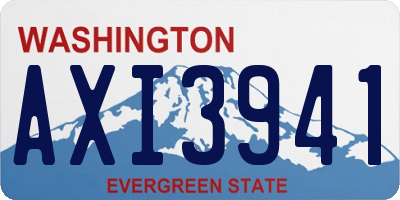 WA license plate AXI3941