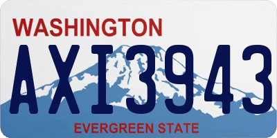 WA license plate AXI3943