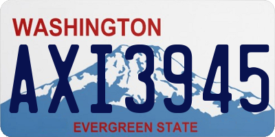 WA license plate AXI3945