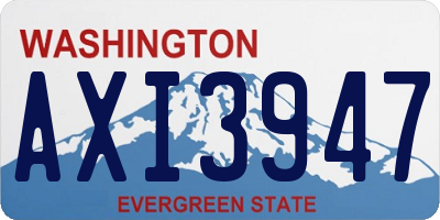 WA license plate AXI3947