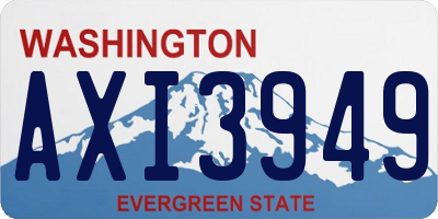 WA license plate AXI3949