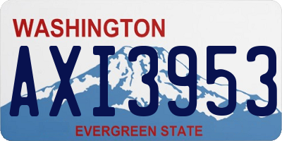WA license plate AXI3953