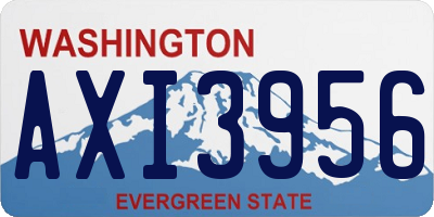 WA license plate AXI3956