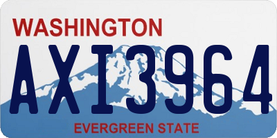 WA license plate AXI3964