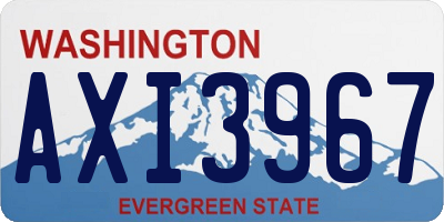 WA license plate AXI3967