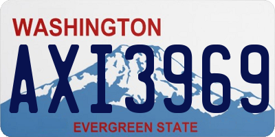 WA license plate AXI3969