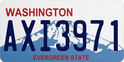 WA license plate AXI3971
