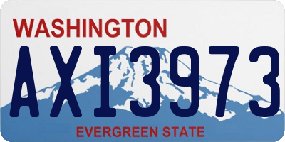 WA license plate AXI3973