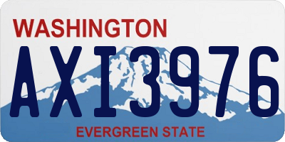 WA license plate AXI3976