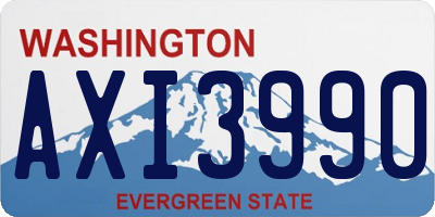 WA license plate AXI3990