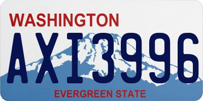WA license plate AXI3996