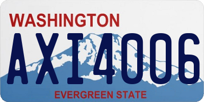WA license plate AXI4006