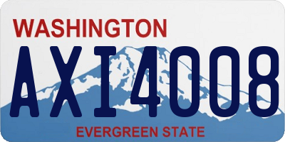 WA license plate AXI4008