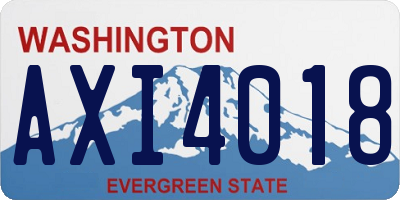 WA license plate AXI4018