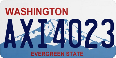 WA license plate AXI4023