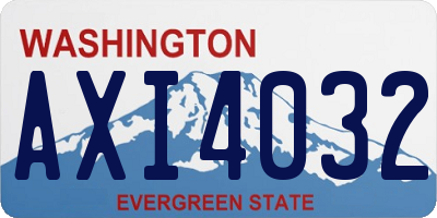 WA license plate AXI4032