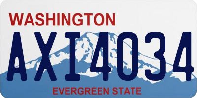 WA license plate AXI4034