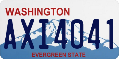 WA license plate AXI4041