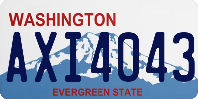 WA license plate AXI4043
