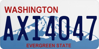 WA license plate AXI4047