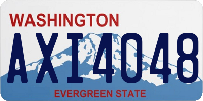 WA license plate AXI4048