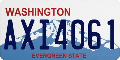 WA license plate AXI4061