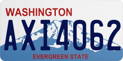 WA license plate AXI4062