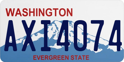WA license plate AXI4074