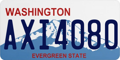 WA license plate AXI4080