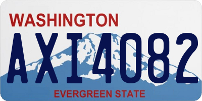 WA license plate AXI4082
