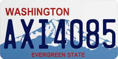 WA license plate AXI4085