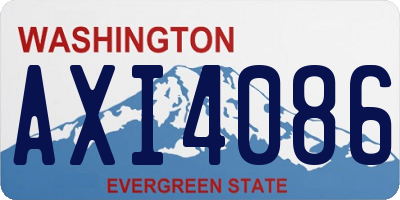 WA license plate AXI4086