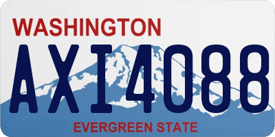 WA license plate AXI4088