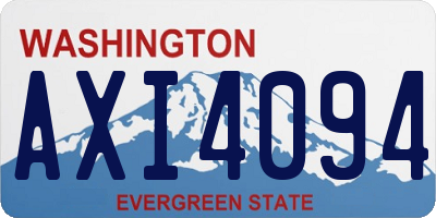 WA license plate AXI4094