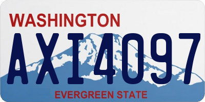 WA license plate AXI4097