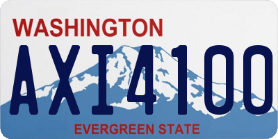 WA license plate AXI4100
