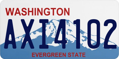 WA license plate AXI4102