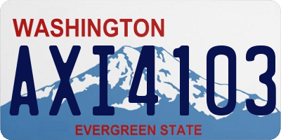 WA license plate AXI4103