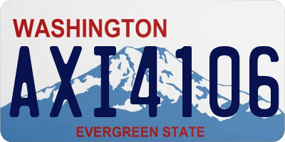 WA license plate AXI4106