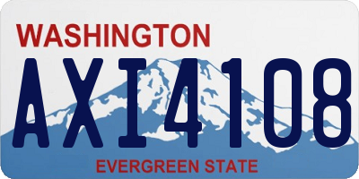 WA license plate AXI4108