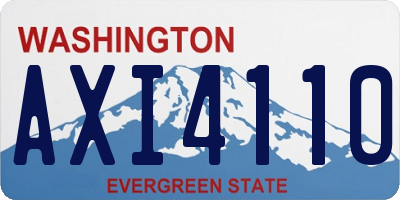 WA license plate AXI4110