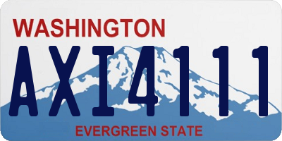WA license plate AXI4111