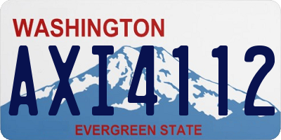 WA license plate AXI4112