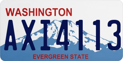 WA license plate AXI4113