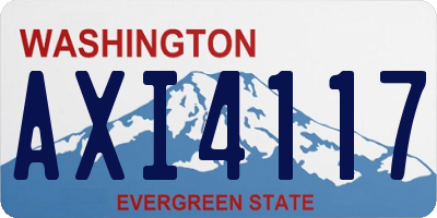 WA license plate AXI4117