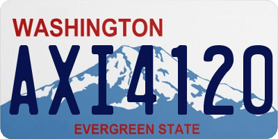 WA license plate AXI4120