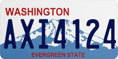 WA license plate AXI4124