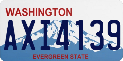 WA license plate AXI4139